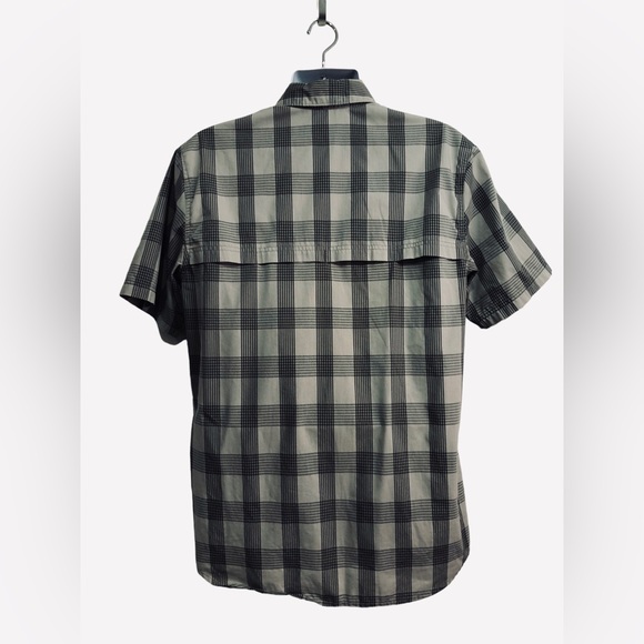 NWOT Carhartt Men's Force Ridgefield Plaid Short Sleeve Shirt Size M Gray Plaid - Picture 8 of 10